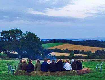 Large group of friends celebrating