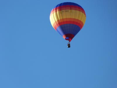 View the area form a hot air balloon flight